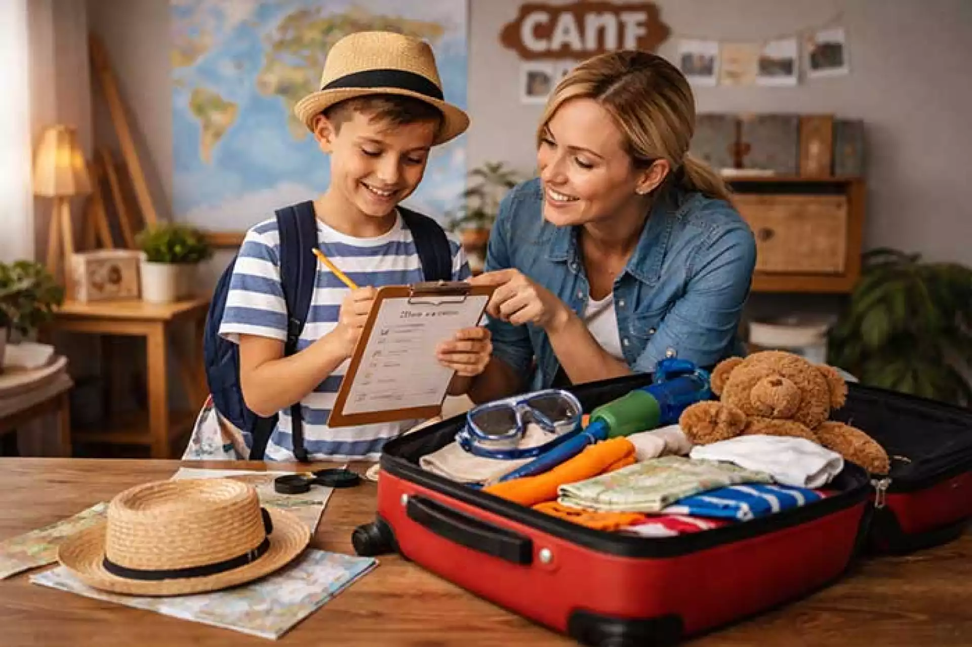 Pakowanie na kolonie z mamą